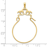 14k Horse Charm Holder Pendant